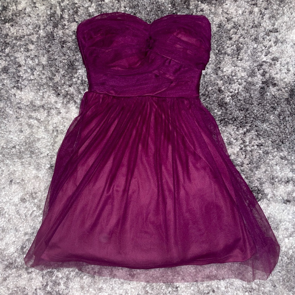 Purple Strapless Cocktail Dress!👗